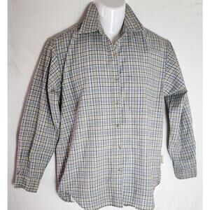 Columbia VTG Multicolor Plaid Cotton Button Up Long Sleeve Collared Shirt W Med